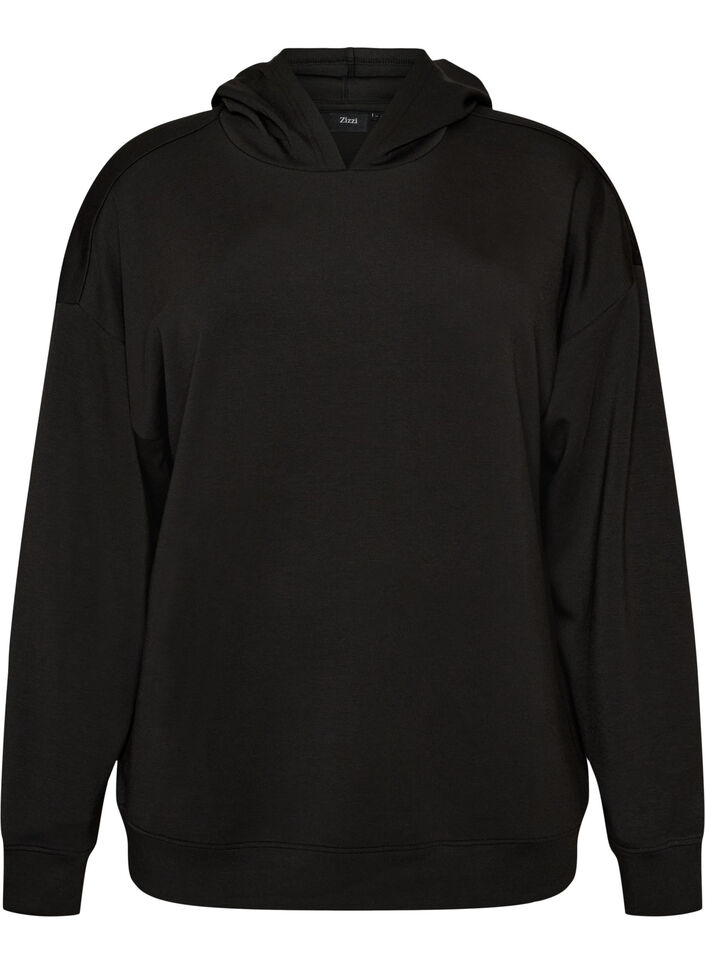 Hoodie aus Jersey, Schwarz, Packshot image number 0