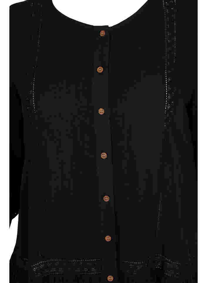 Strandkleid aus Viskose mit Knopfverschluss, Black, Packshot image number 2