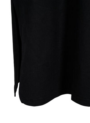 Baumwollkleid mit kurzen Ärmeln, Black, Packshot image number 3