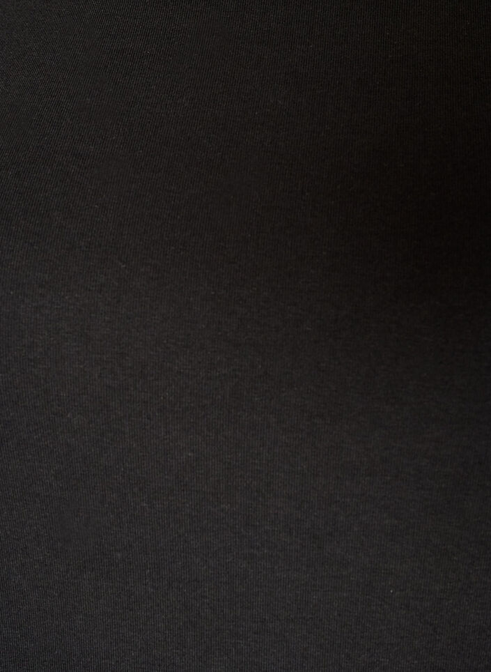Basic-T-Shirt mit U-Boot-Ausschnitt und 3/4-&Auml;rmeln, Schwarz, Packshot image number 2