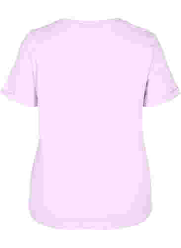 Basic-T-Shirt aus Baumwolle, Orchid Bloom, Packshot image number 1