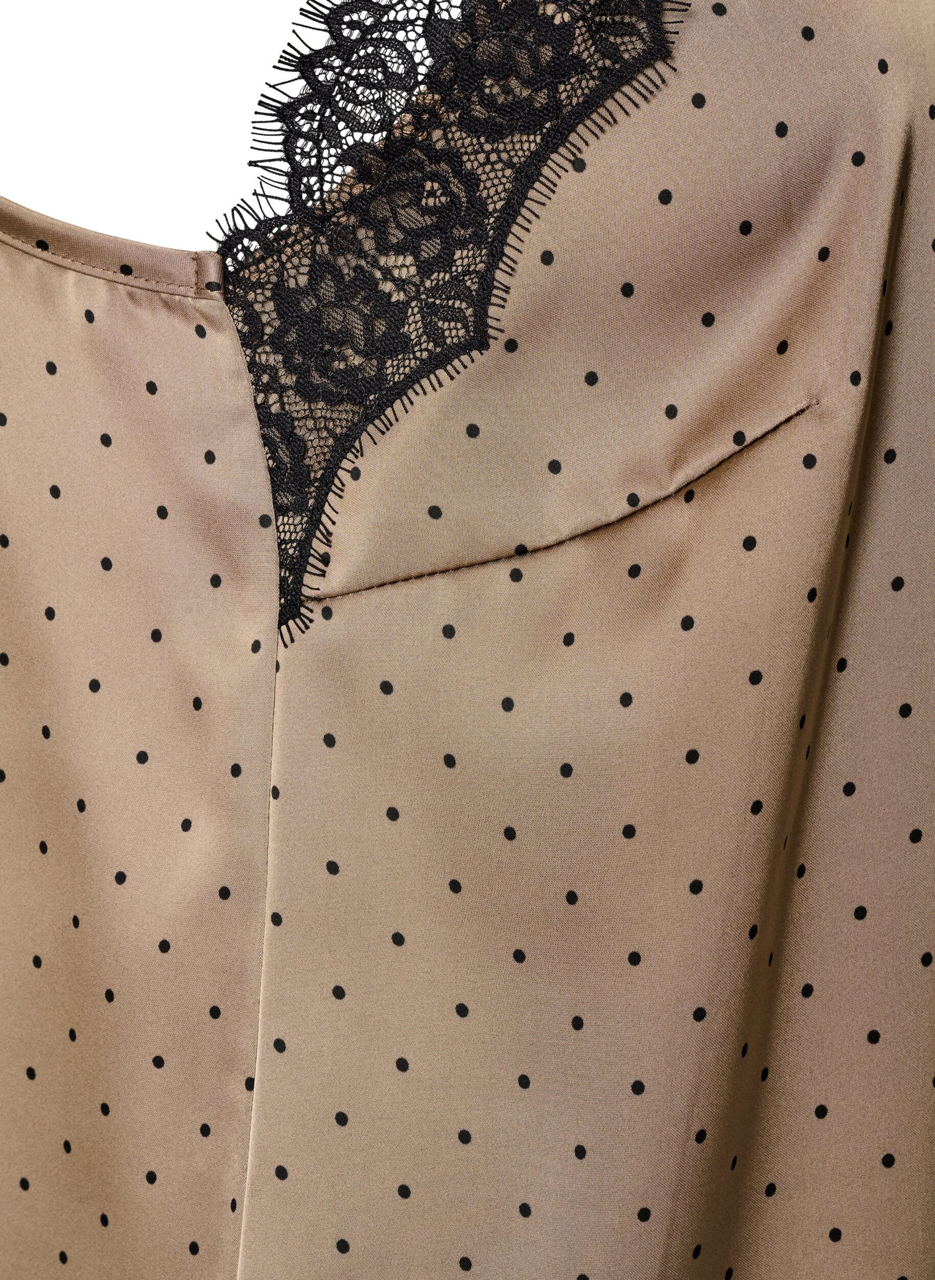 ZizziTr&auml;gertop mit Spitze und asymmetrischem Saum, Beige, Packshot image number 3