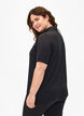 Polo-T-Shirt mit V-Ausschnitt, Black, Model image number 1