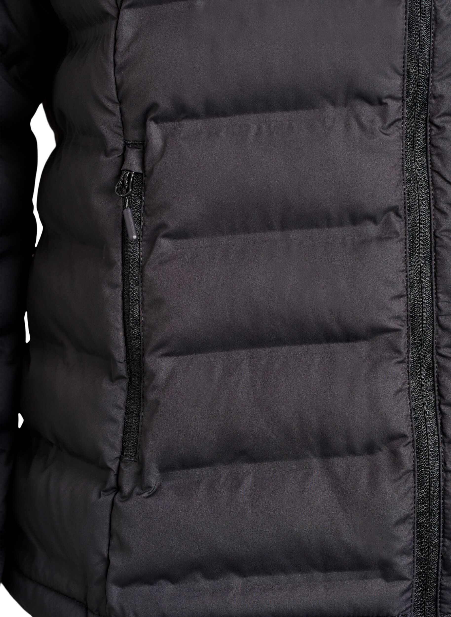 Zizzi Wasserabweisende leichte Jacke mit Kapuze, Schwarz, Packshot image number 3
