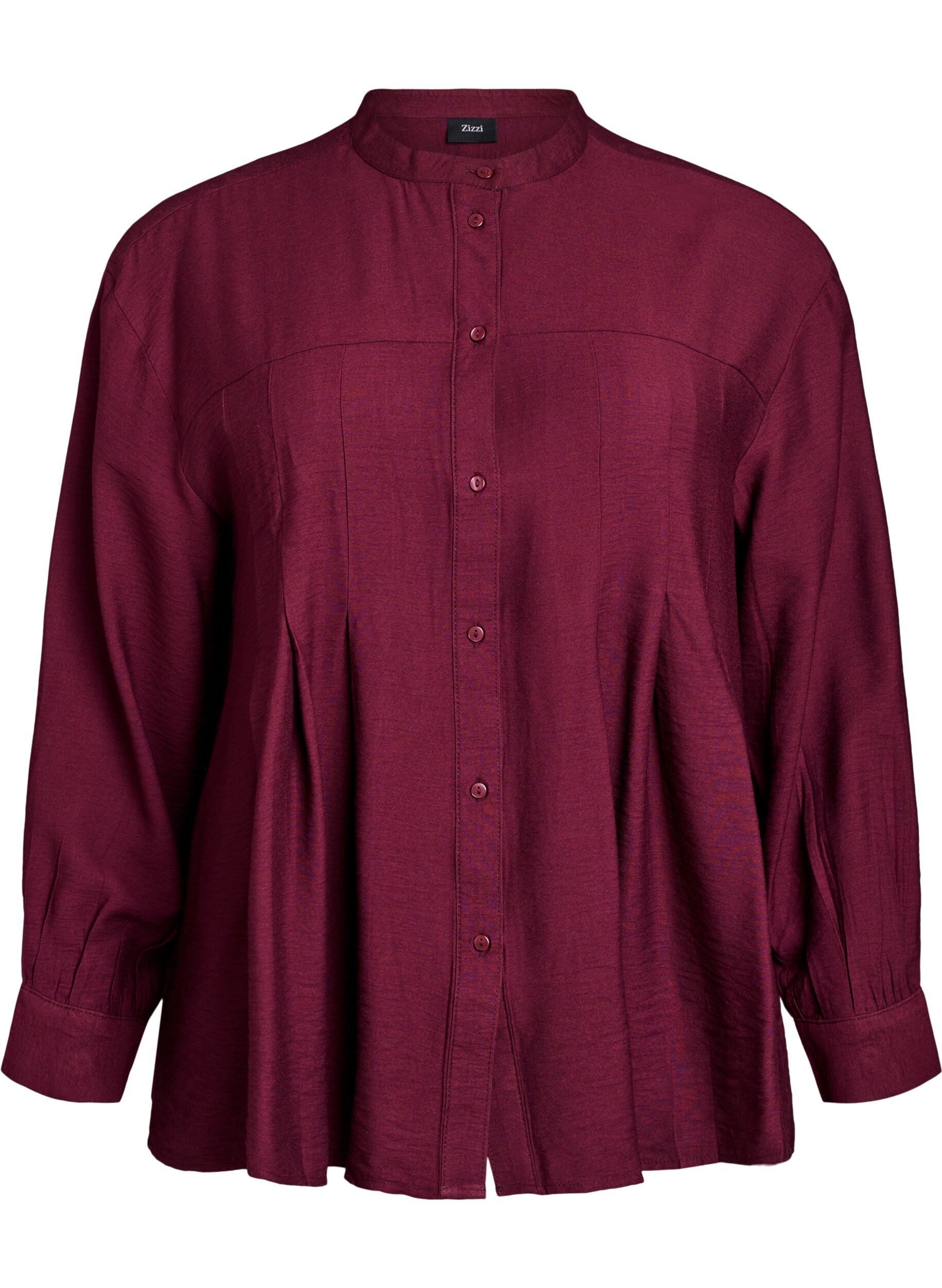 Zizzi Bluse aus Viskose mit A-Linie, Rot, Packshot image number 0