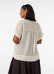 Bluse aus Seersucker mit V-Ausschnitt, Beige, Model image number 2