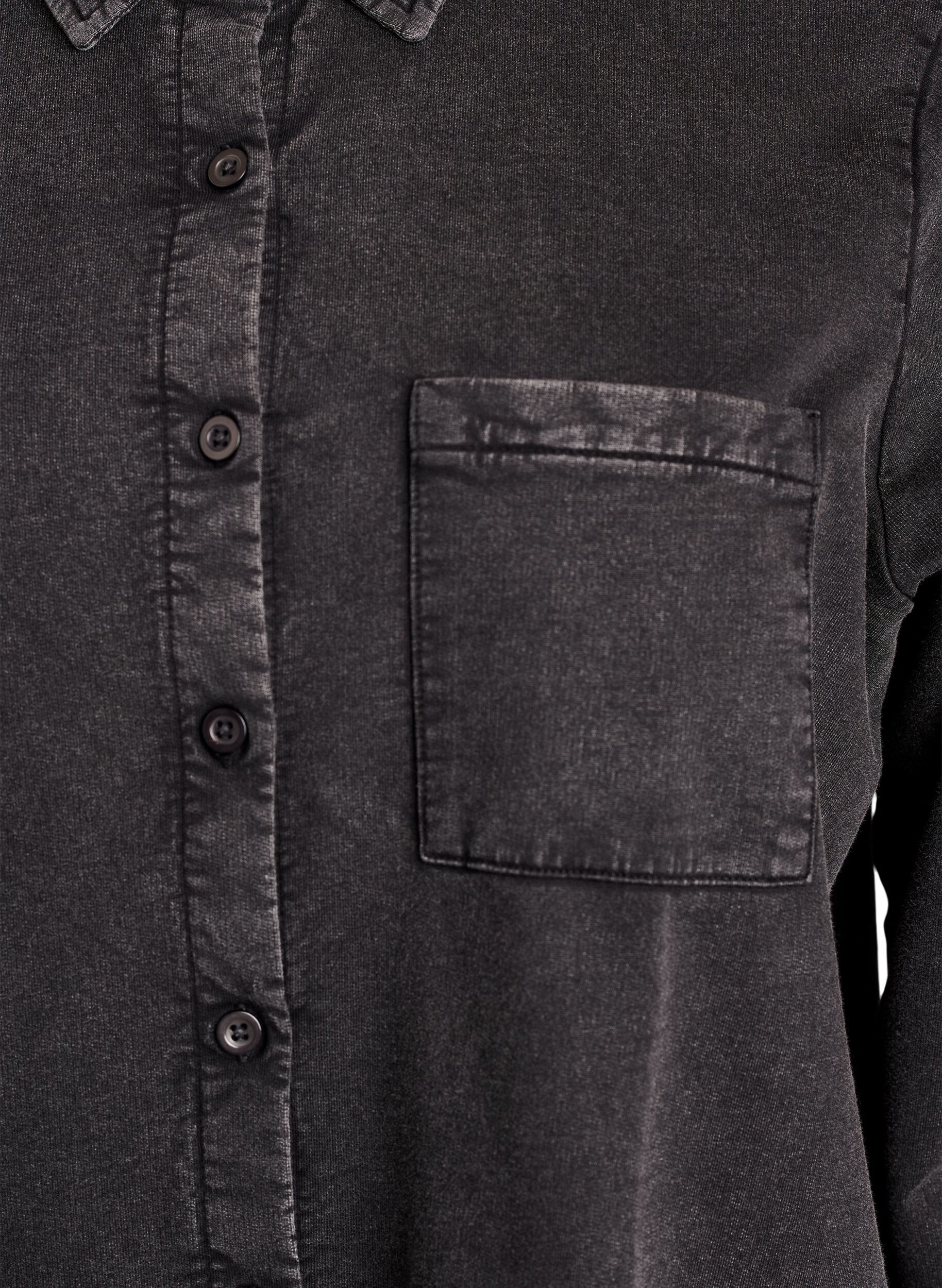 Zizzi Shirt aus Sweatstoff mit Washed-Effekt, Grau, Packshot image number 2