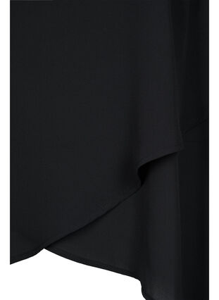 Bluse mit 3/4 Ärmeln und V-Ausschnitt, Black, Packshot image number 3