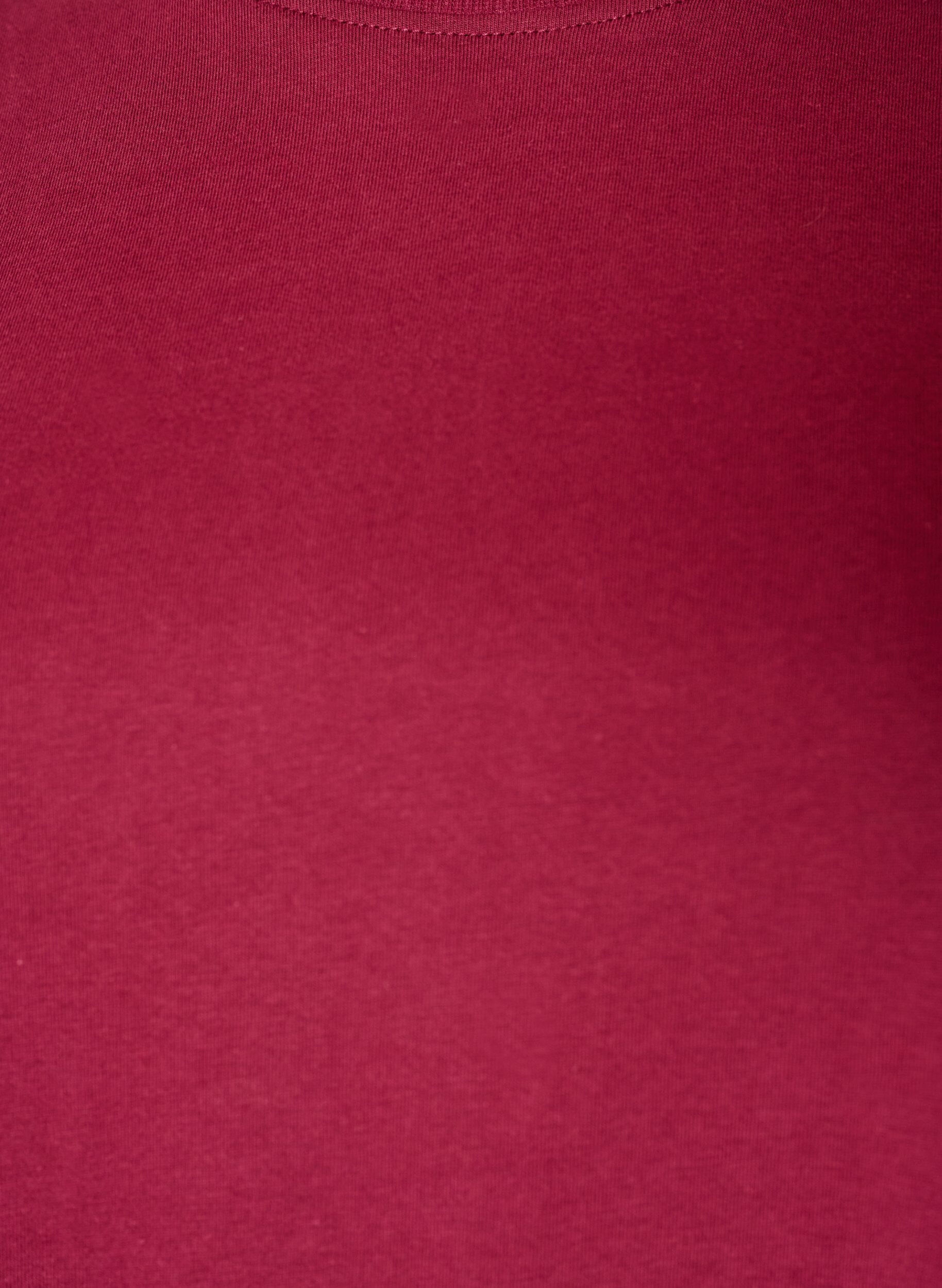 ZizziBasic T-Shirt aus Baumwolle mit Rundhalsausschnitt, Rot, Packshot image number 2