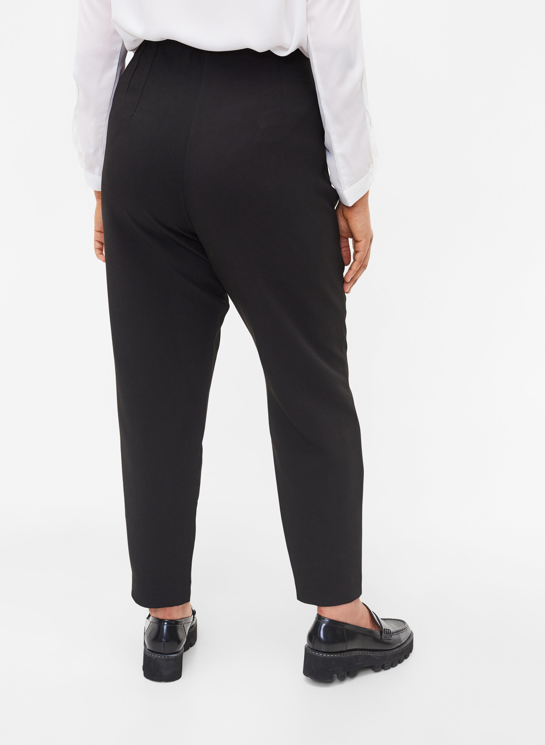 ZizziKlassische Hose mit hoher Taille, Schwarz, Model image number 1