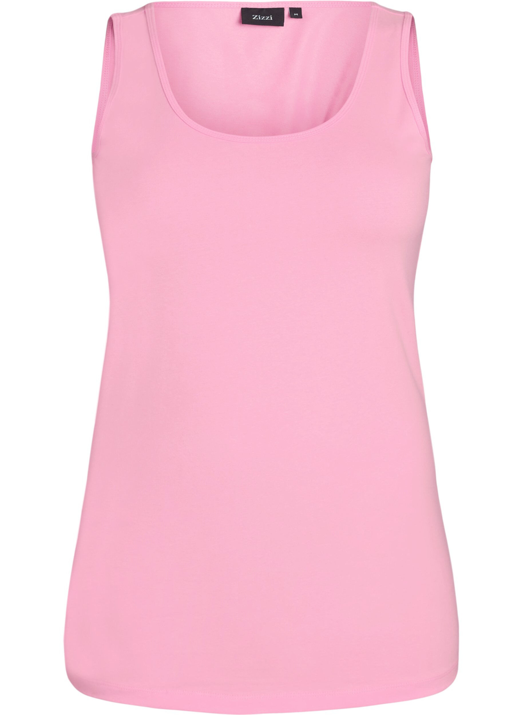 Einfarbiges Basic Top aus Baumwolle