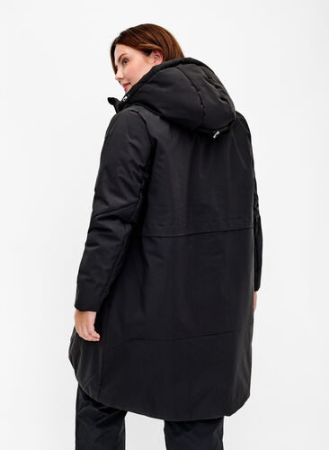 Winterjacke mit verstellbarer Taille, Black, Model image number 1