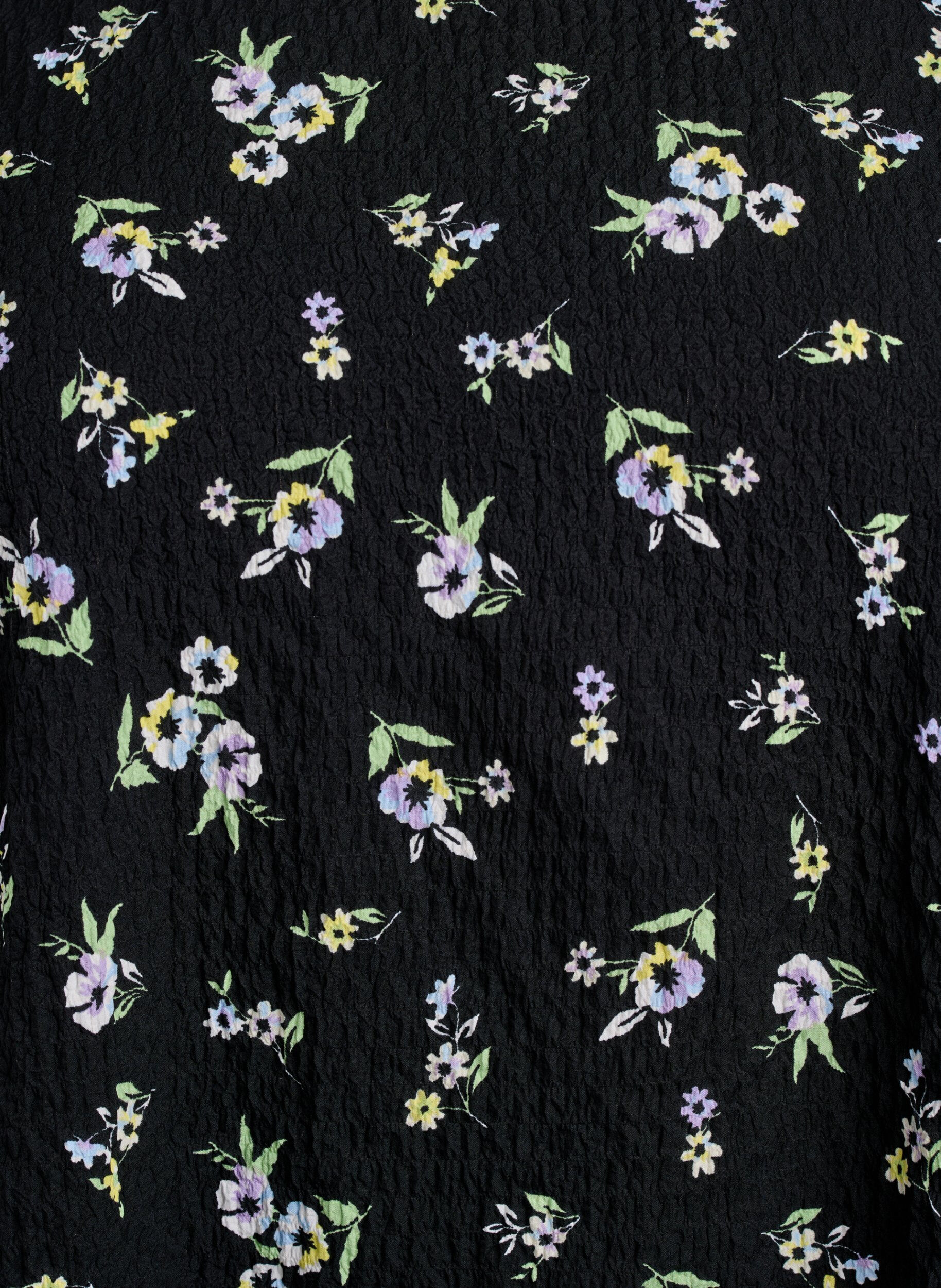 Zizzi FLASH - Bluse mit Struktur und kurzen &Auml;rmeln, Schwarz, Packshot image number 2