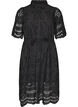 Hemdblusenkleid aus Broderie Anglaise mit Bindeg&uuml;rtel, Schwarz, Packshot image number 0