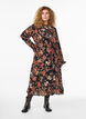 Midikleid mit gebl&uuml;mtem Print und abnehmbarem Bindeg&uuml;rtel, Schwarz, Model image number 0