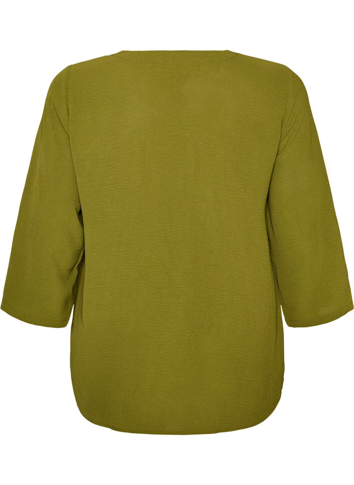 Bluse mit 3/4-&Auml;rmeln, Gr&uuml;n, Packshot image number 1