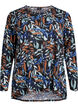 Gemusterte Bluse mit langen &Auml;rmeln, Blau, Packshot image number 0