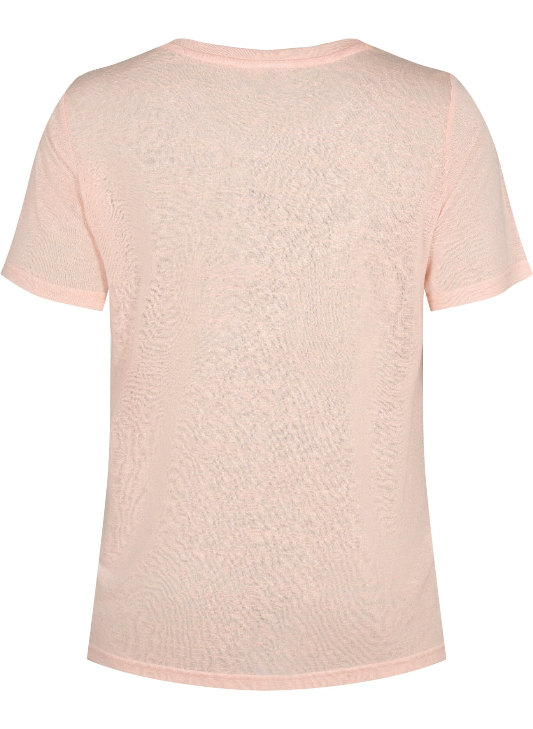 Zizzi T-Shirt mit Nieten und Rundhalsausschnitt, Pale Blush, Packshot image number 1