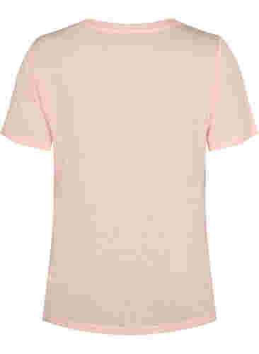 T-Shirt mit Nieten und Rundhalsausschnitt, Pale Blush, Packshot image number 1