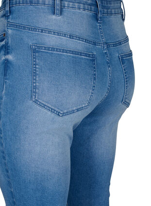 Amy-Jeans mit superschmaler Passform und gerippten Details, Blue denim, Packshot image number 4
