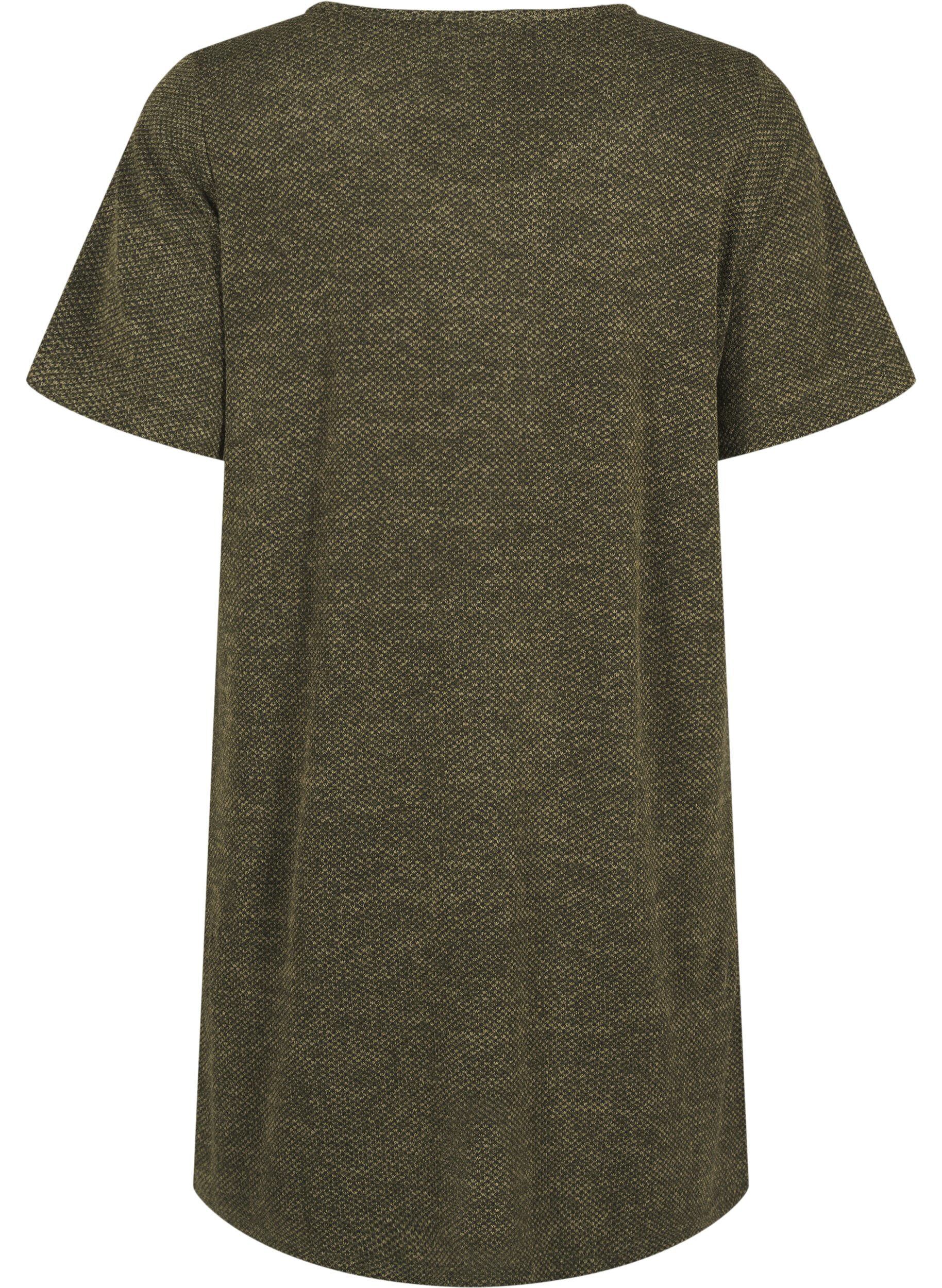 Zizzi T-Shirt-Kleid mit kurzen &Auml;rmeln, Winter Moss, Packshot image number 1