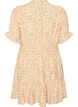 Kurzes Kleid aus Viskose mit R&uuml;schendetails, Gelb, Packshot image number 1