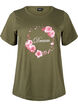 FLASH - T-Shirt mit Motiv, Olive Night Flower, Packshot image number 0