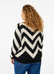 Hochgeschlossener Strickpullover mit Reißverschluss, Black Birch Stripe, Model image number 1