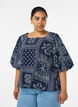 Bluse aus Viskose mit Paisleymuster und Ballon&auml;rmeln, Blau, Model image number 0