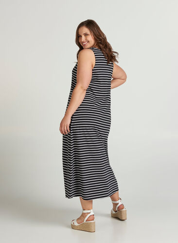 Kleid, Black W. white stripe, Model image number 1