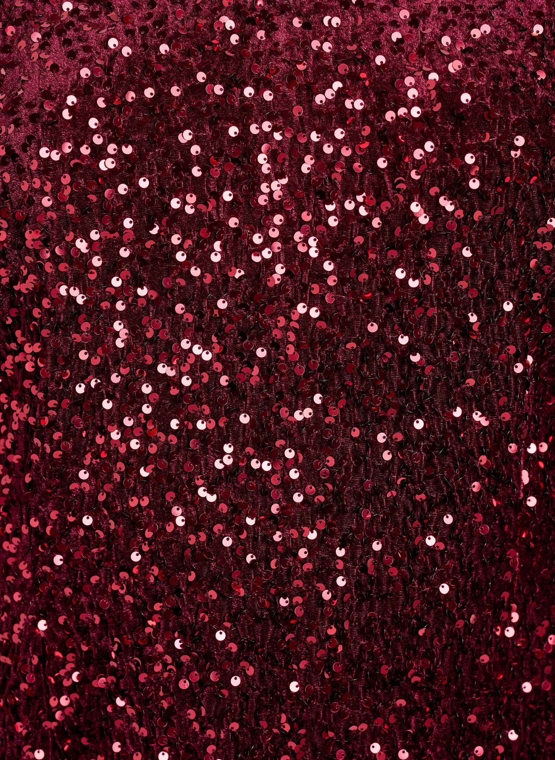 ZizziKurzes A-Linien-Pailletten-Kleid, Rot, Packshot image number 2