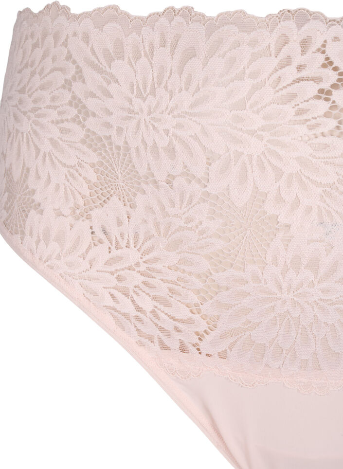 Spitzen-String mit hoher Taille, Peach Blush, Packshot image number 2