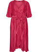 Midikleid mit Plisseefalten und Fledermaus&auml;rmeln, Pink, Packshot image number 0