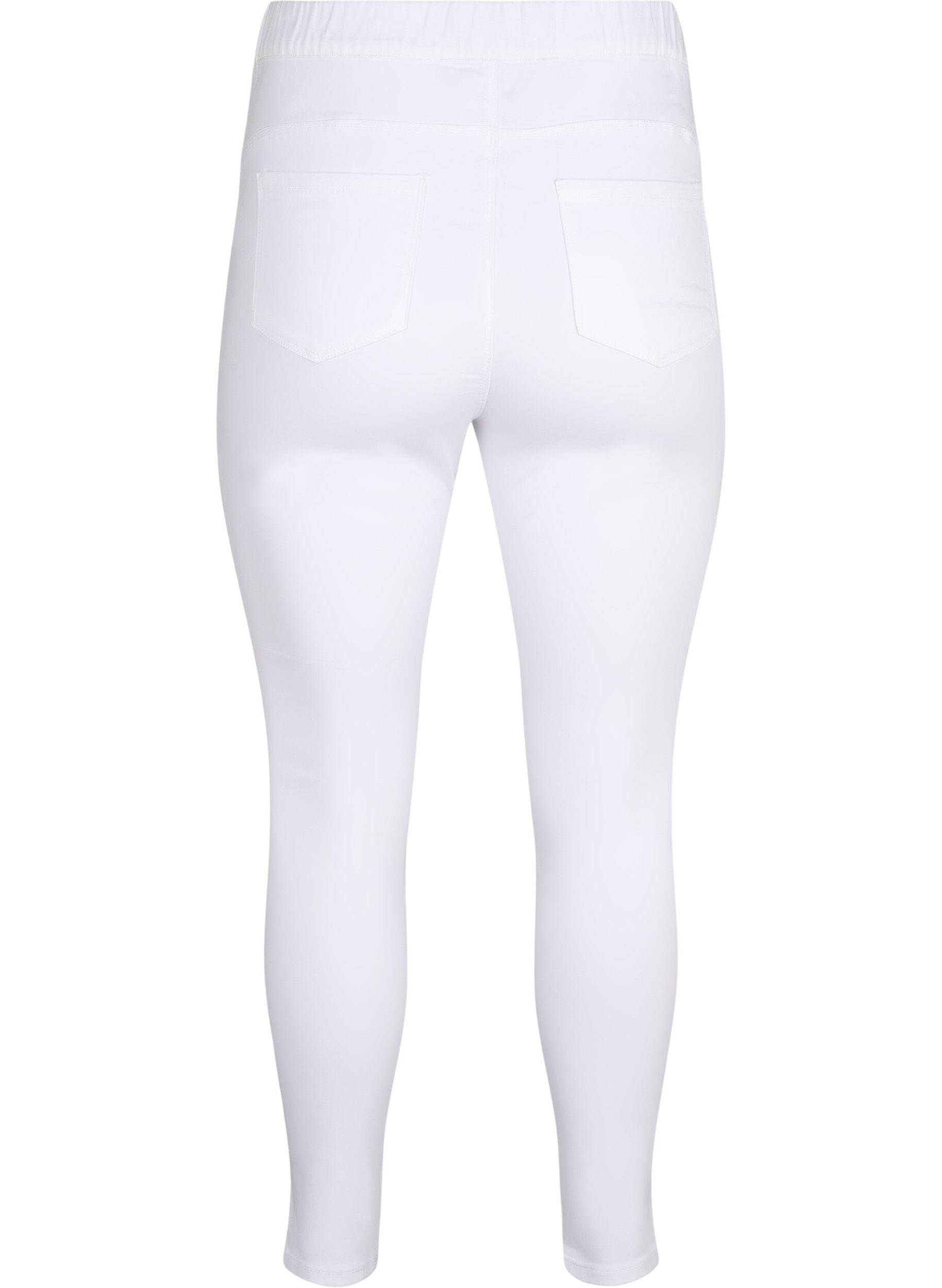 Zizzi Jeggings mit hoher Taille, Wei&szlig;, Packshot image number 1