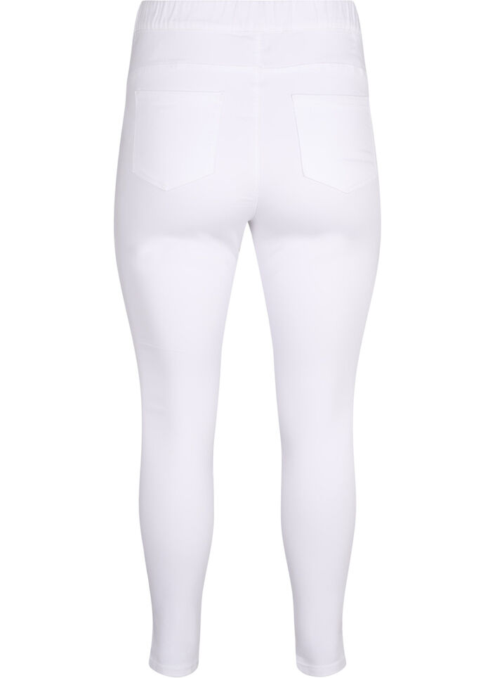 Jeggings mit hoher Taille, Weiß, Packshot image number 1
