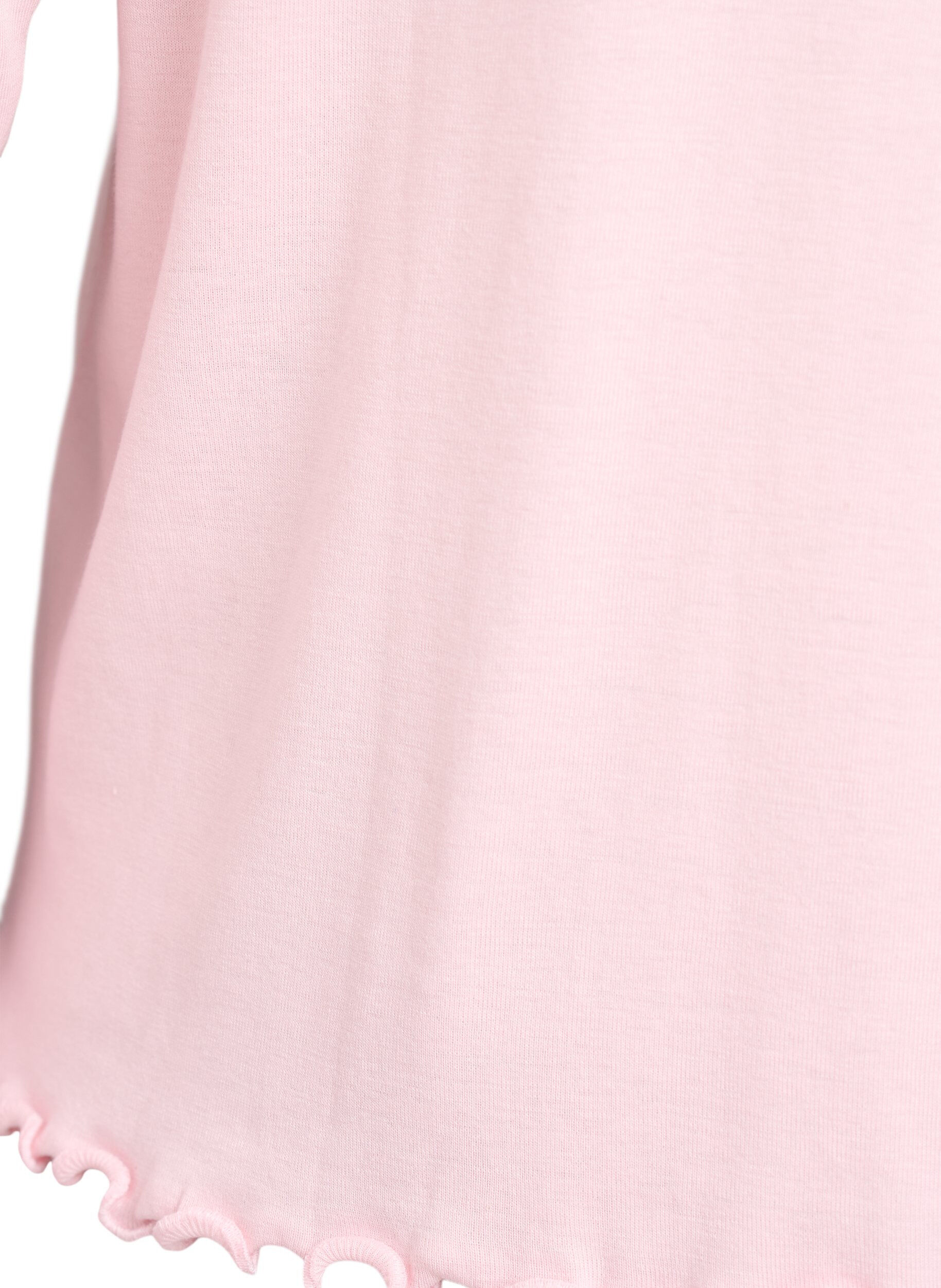 Zizzi Jersey-Bluse mit Kn&ouml;pfen und wellenf&ouml;rmigen S&auml;umen, Pink, Packshot image number 3