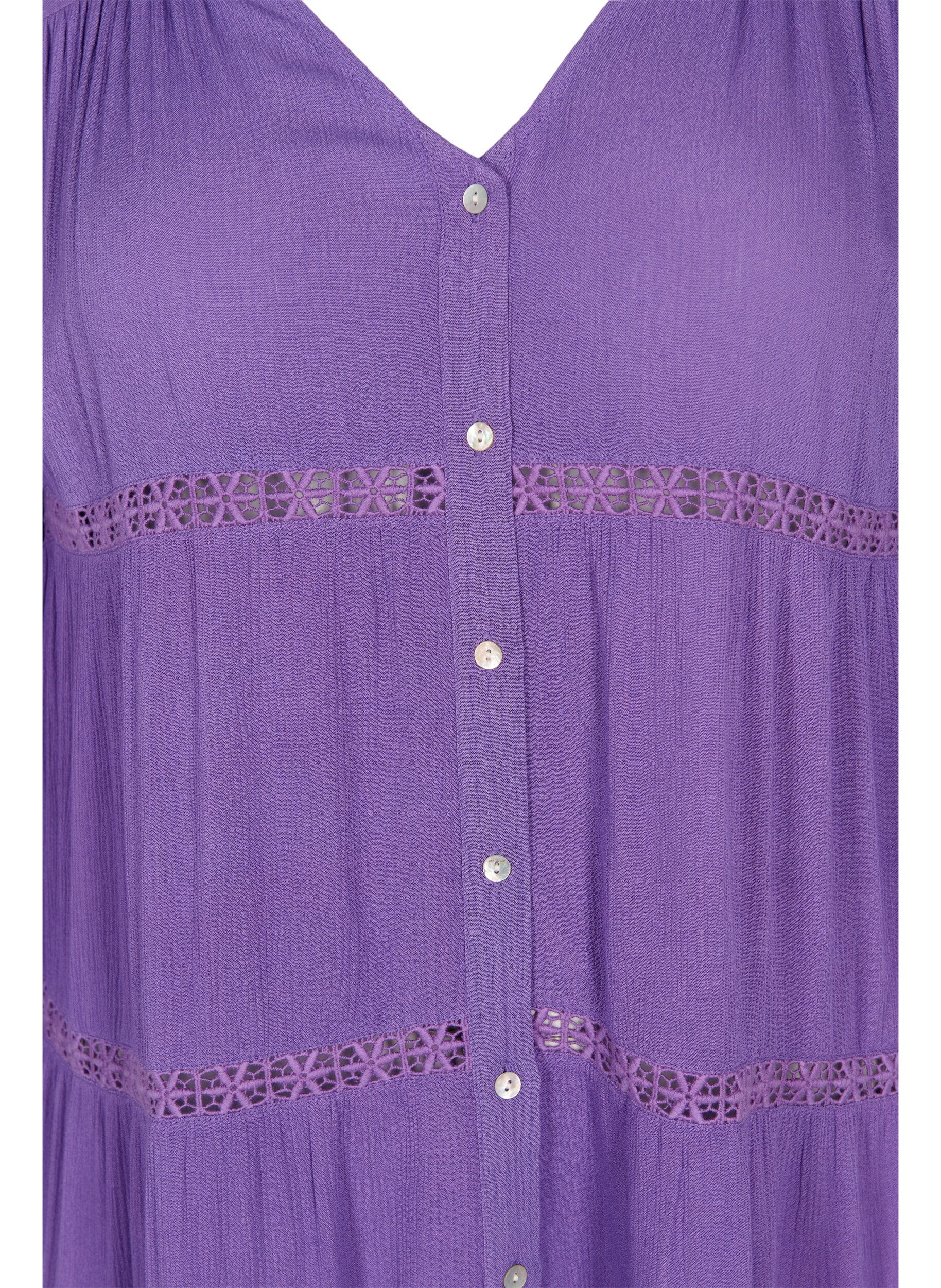 Zizzi Viskose Strandkleid, Royal Lilac, Packshot image number 2