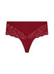 Hoch taillierter Hipster-String mit Spitze, Rot, Packshot image number 0