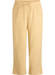 Hoch taillierte Hose aus Baumwoll-Musselin mit weitem Bein, Gelb, Packshot image number 0