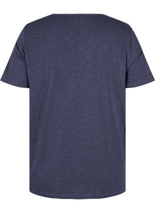 T-Shirt mit Lochstickerei und kurzen Ärmeln, Night Sky Mel., Packshot image number 1