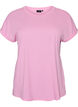 Kurz&auml;rmeliges T-Shirt aus einer Baumwollmischung, Pink, Packshot image number 0