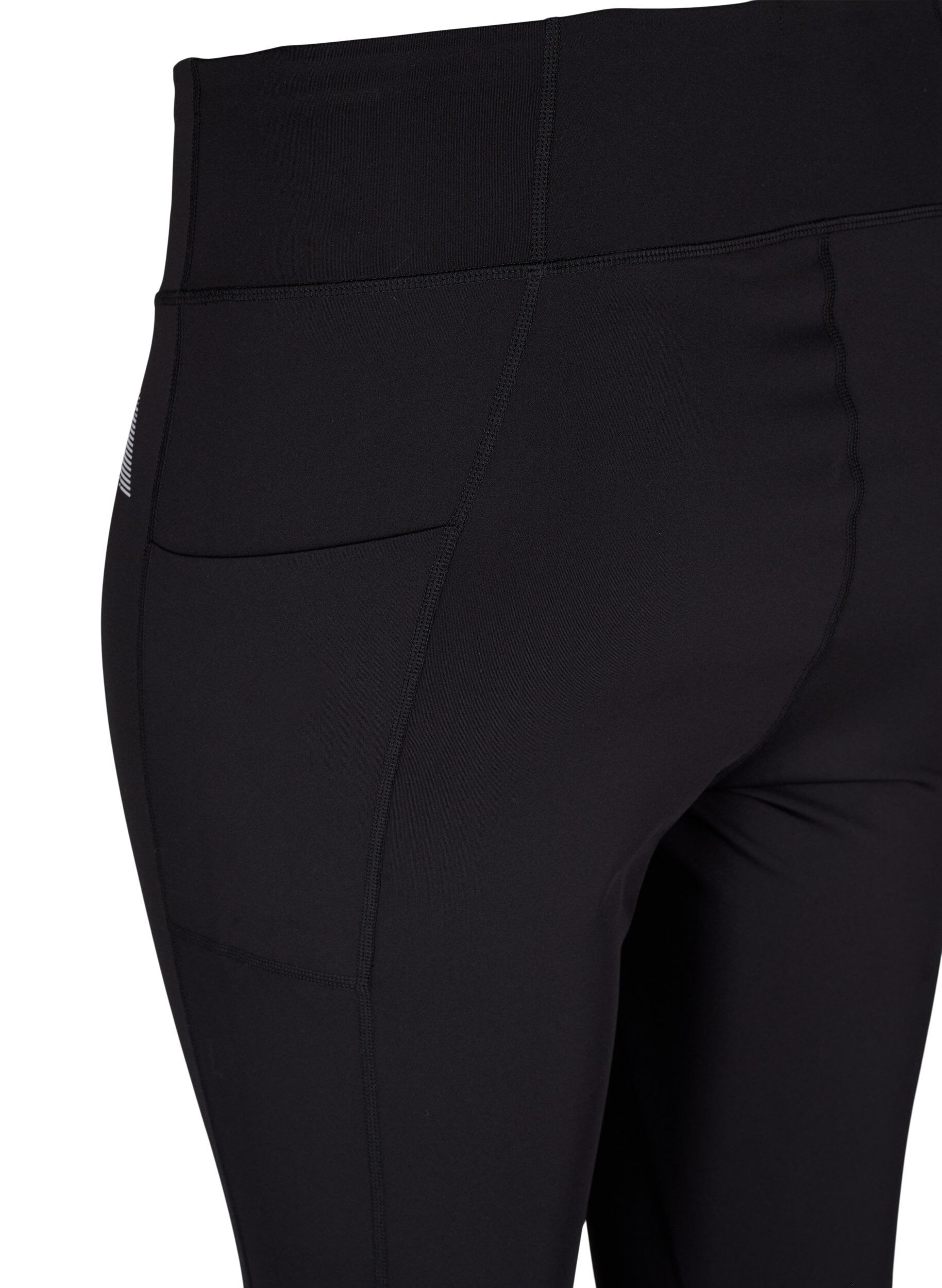 Zizzi CORE, POCKET TIGHTS - Trainingstights mit Mesh, Black, Packshot image number 3