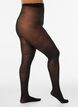 50-Den-Strumpfhose mit Blumenmuster, Schwarz, Model image number 0