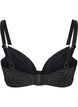Bikini Top aus strukturiertem Mesh mit herausnehmbaren Einlagen, Schwarz, Packshot image number 1