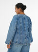 Jeansjacke mit formgebenden N&auml;hten und V-Ausschnitt, Blau, Model image number 2