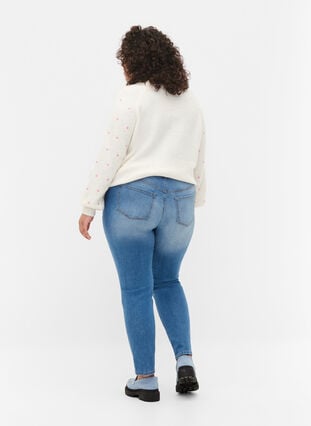 Emily Jeans mit Slim Fit und normaler Taillenhöhe, Blue denim, Model image number 1