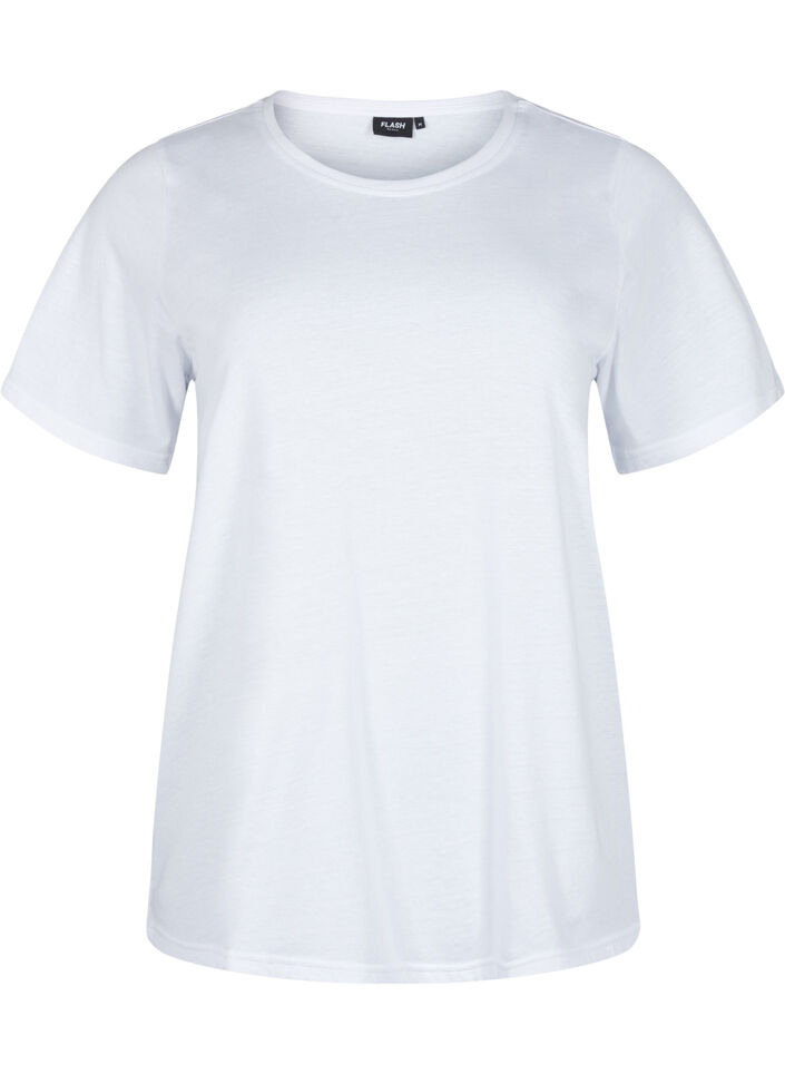 FLASH - 2er-Pack T-Shirts mit Rundhalsausschnitt, White/Black, Packshot image number 2