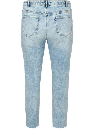 Mom Fit Jeans aus Baumwolle, Light blue denim, Packshot image number 1