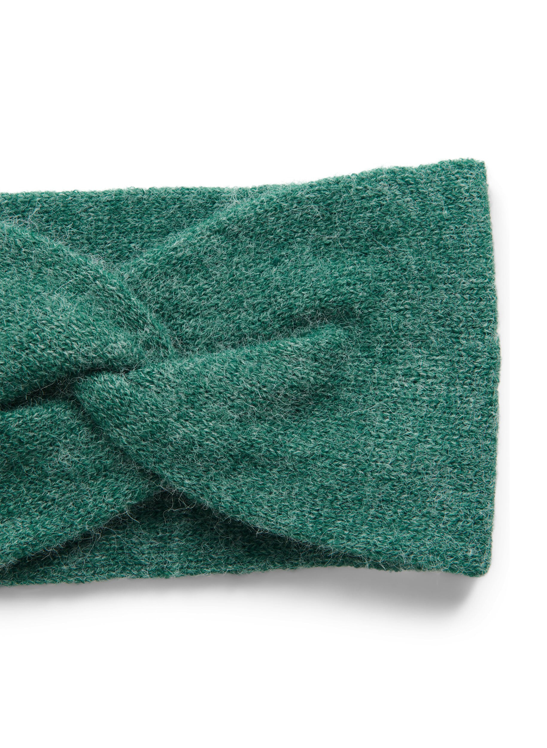 Zizzi Gestricktes Stirnband, Evergreen Melange, Packshot image number 2