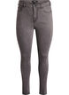 Amy Super Slim Fit Jeans mit hoher Taille, Grau, Packshot image number 0
